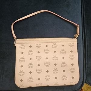 MCM small light pink clutch
